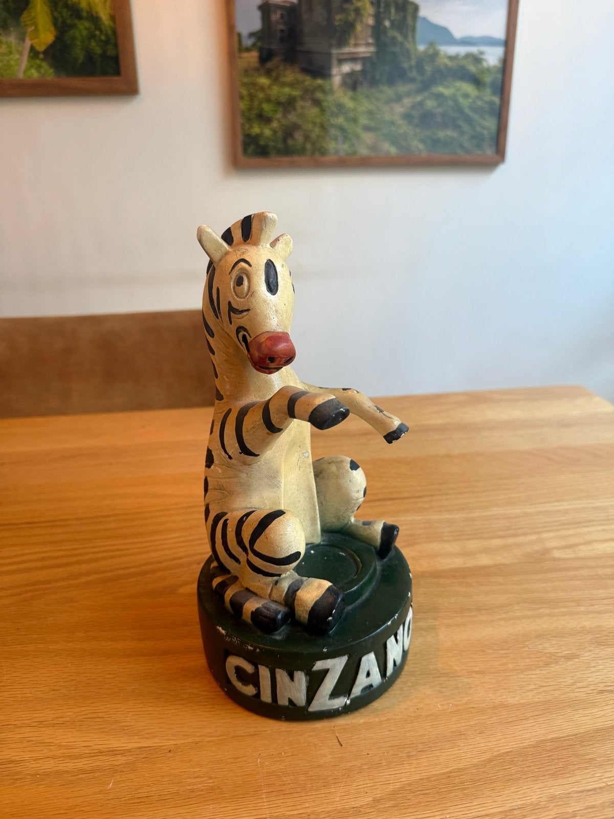 Vintage Cinzano Zebra Reclamebeeld - Jaren '70, Verzamelen, Merken en Reclamevoorwerpen, Ophalen, Gebruikt, Gebruiksvoorwerp