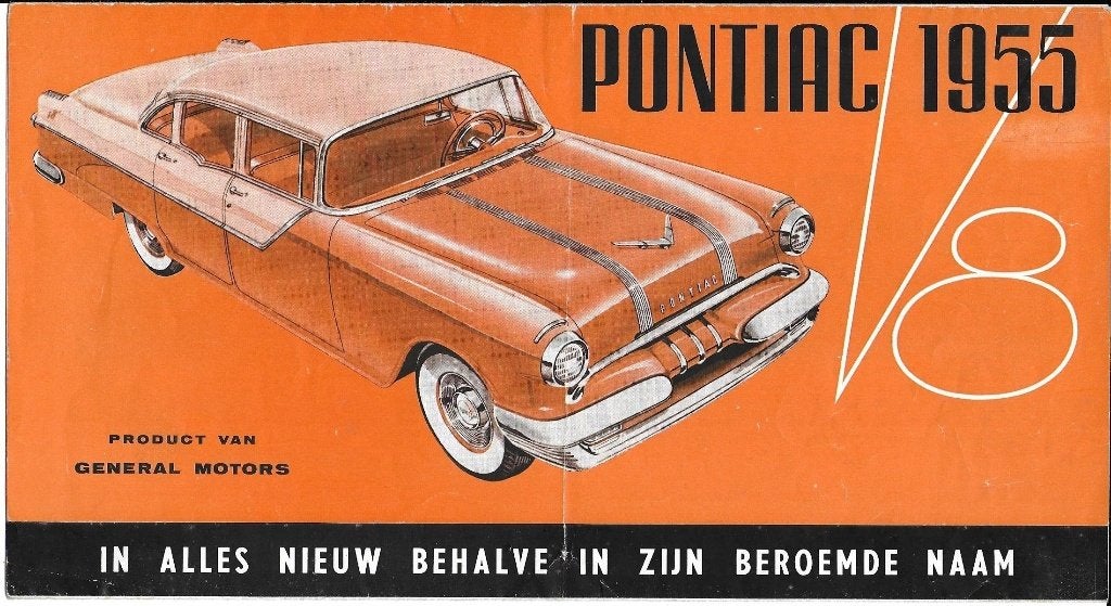 Pontiac 1955 vouwfolder folder (PO55), Ophalen of Verzenden, Gelezen, Overige merken