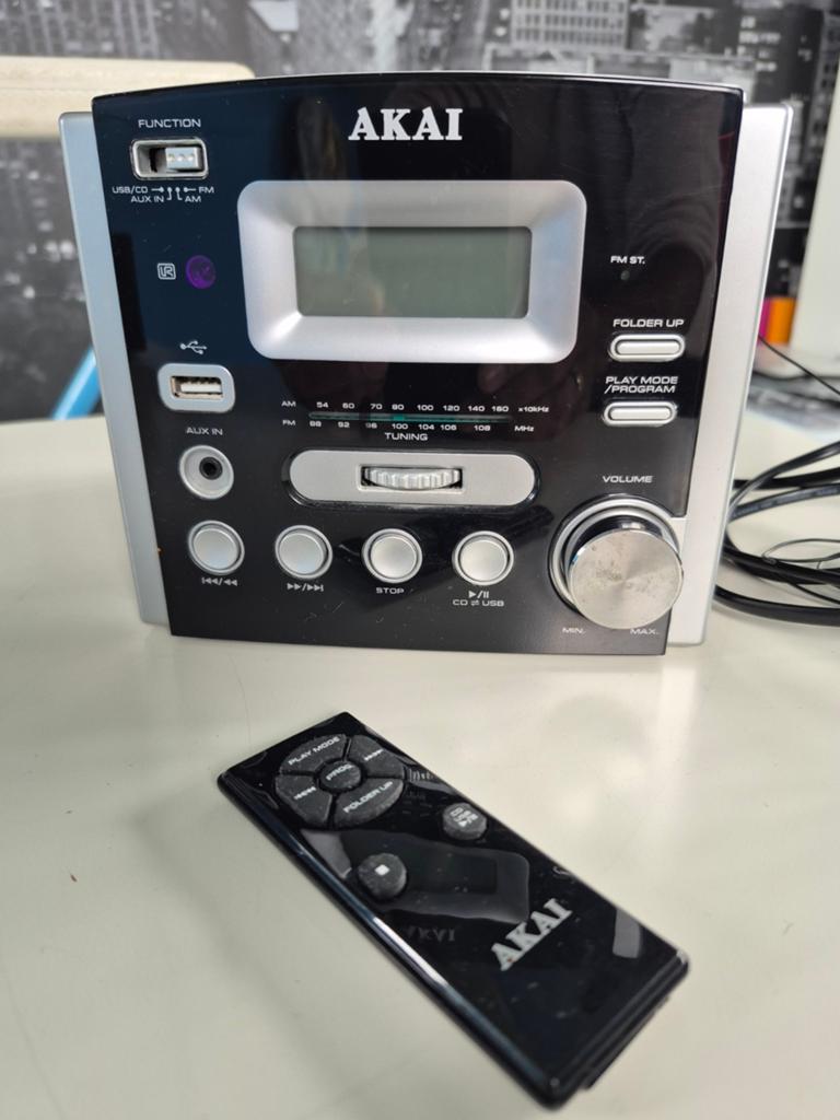 Akai Microset QXA6720 met CD, USB, Radio, Afstandsbediening., Audio, Tv en Foto, Stereo-sets, Ophalen, Gebruikt, Microset, Akai