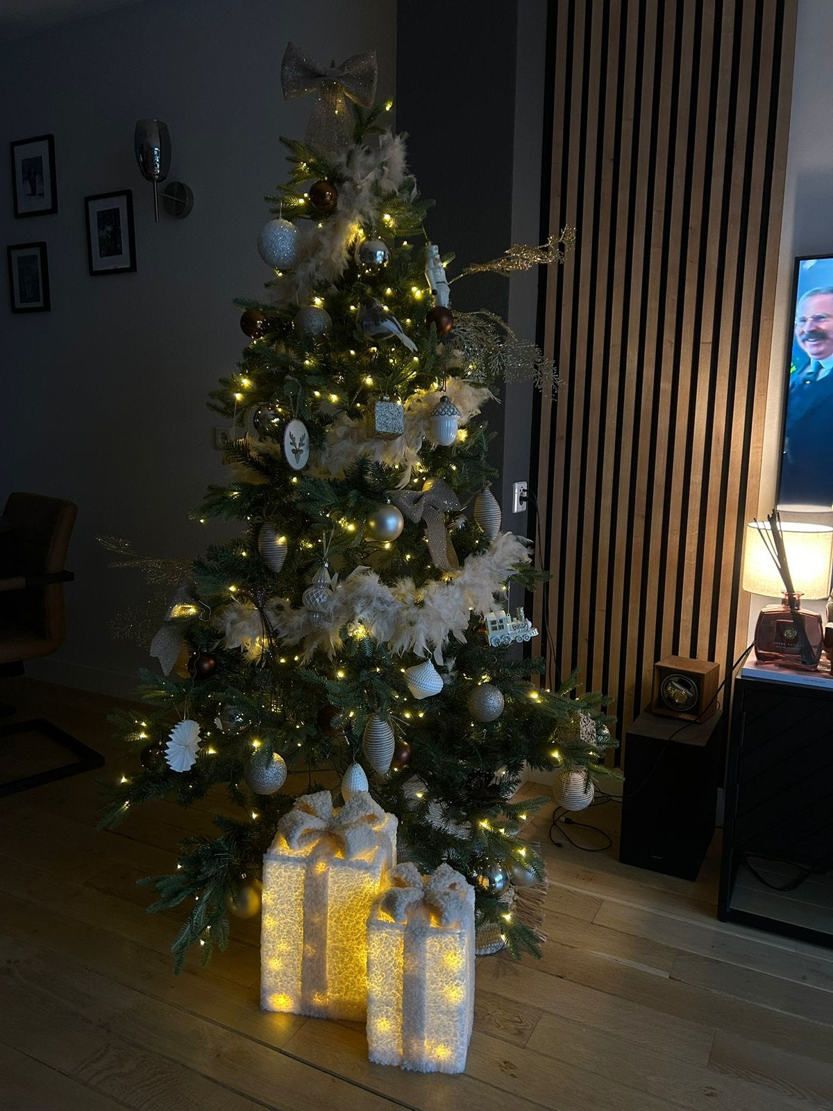 Kunst kerstboom 180cm met verlichting, Ophalen, Zo goed als nieuw