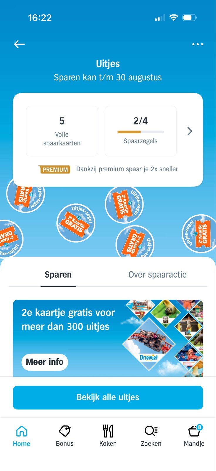 Uitjes vol spaarboekje, Drie personen of meer, Ticket of Toegangskaart