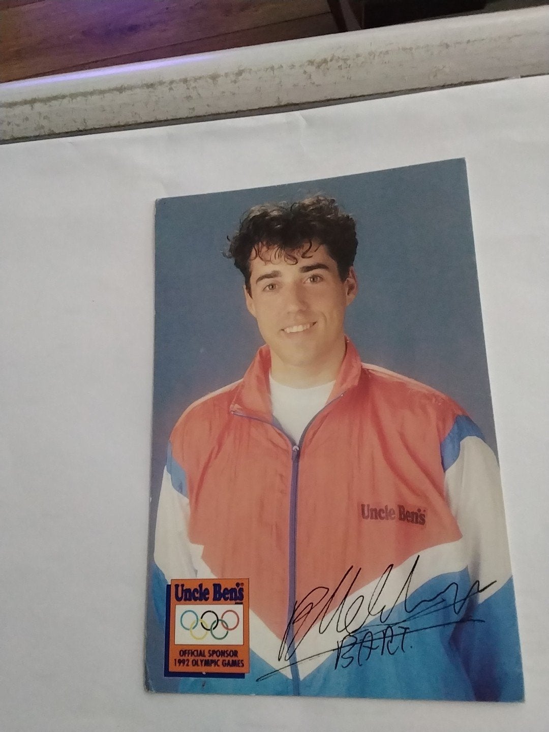 ansichtkaart Bart Veldkamp - Olympische Spelen 1992, Verzamelen, Ophalen of Verzenden, 1980 tot heden