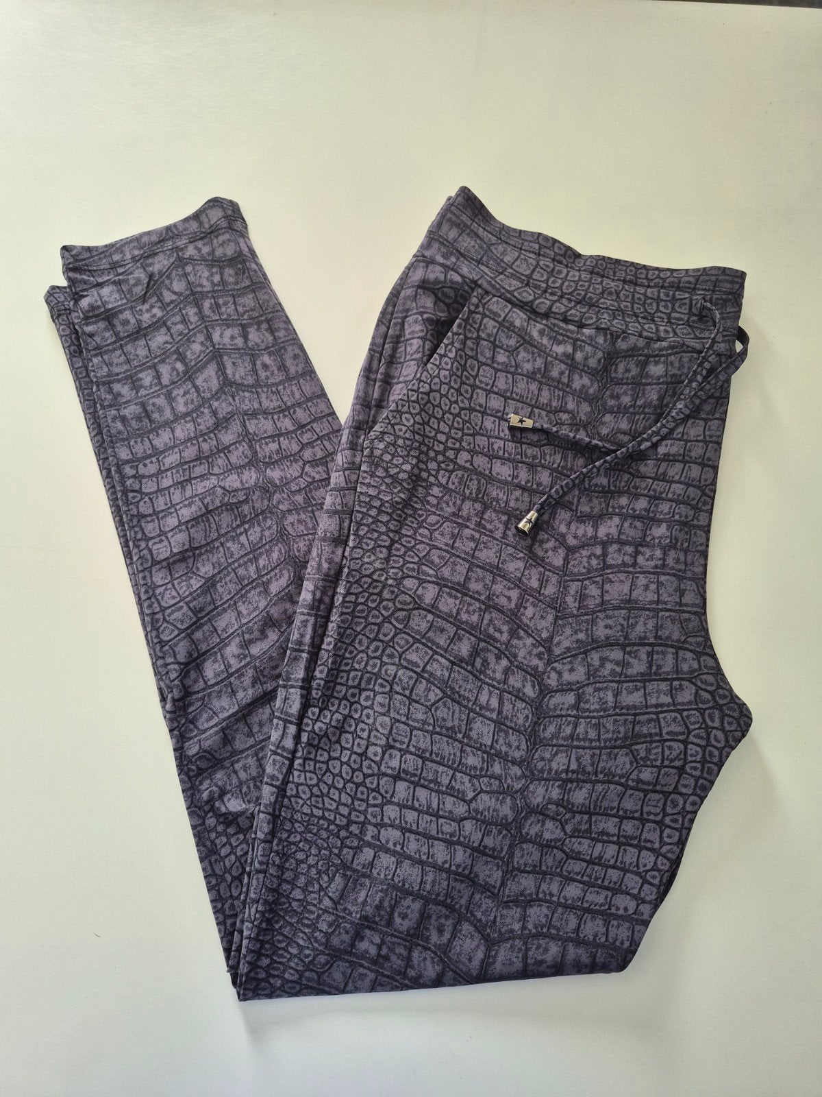 Mi Piace Skinny Broek XXL Antraciet Krokodillenprint, Kleding | Dames, Mi Piace, Maat 46/48 (XL) of groter, Ophalen of Verzenden