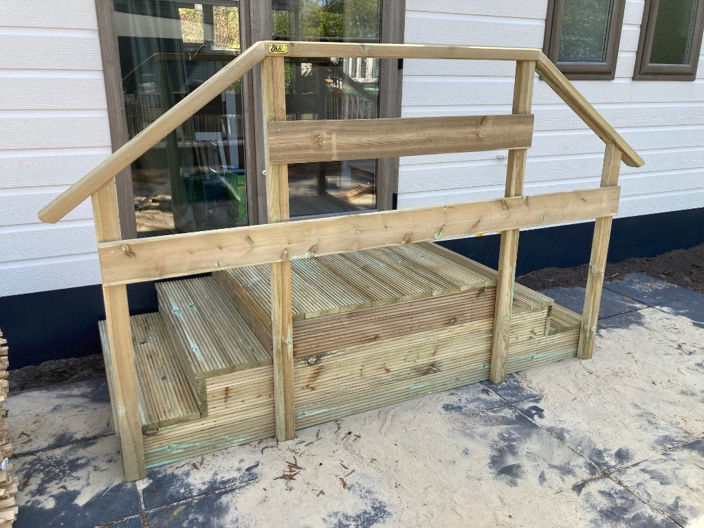 Robuuste Opstap met leuning tot wel 1 meter hoog!, Caravans en Kamperen, Caravan accessoires, Ophalen of Verzenden, Nieuw