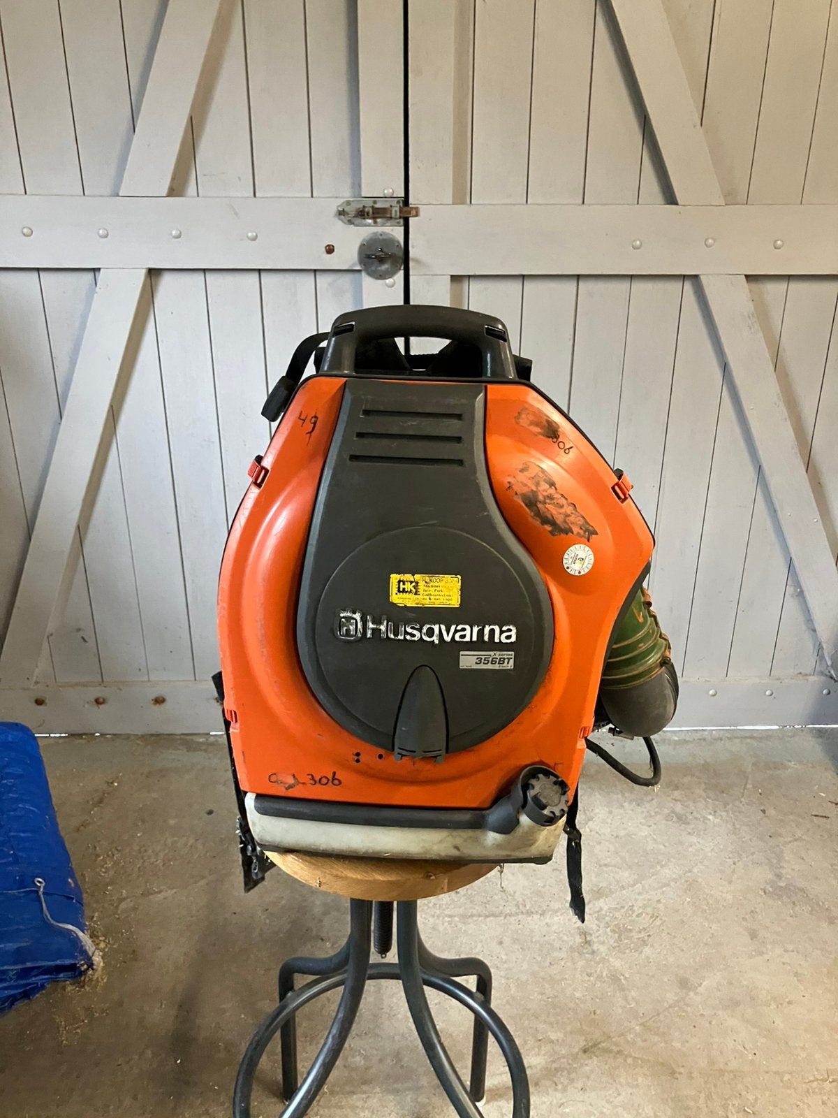 Husqvarna rug gedragen bladblazer bt356 x series, Tuin en Terras, Ophalen of Verzenden, Gebruikt, Benzine, Ruggedragen