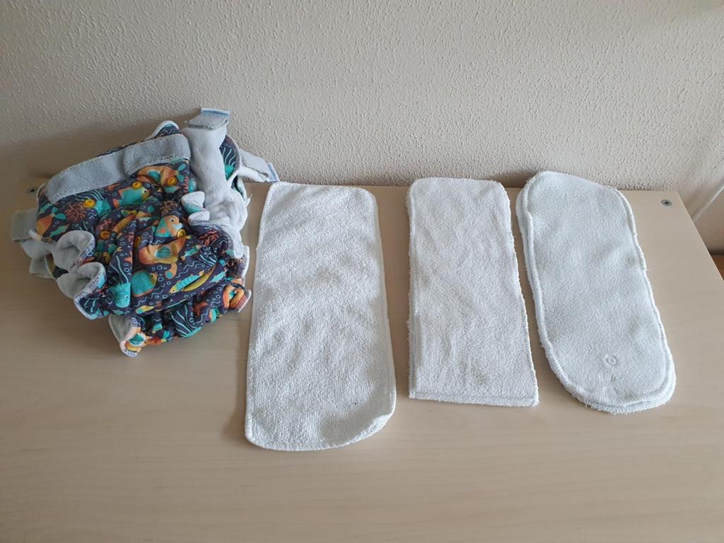 Wasbare Petit Lulu luiers + inleggers, Ophalen of Verzenden