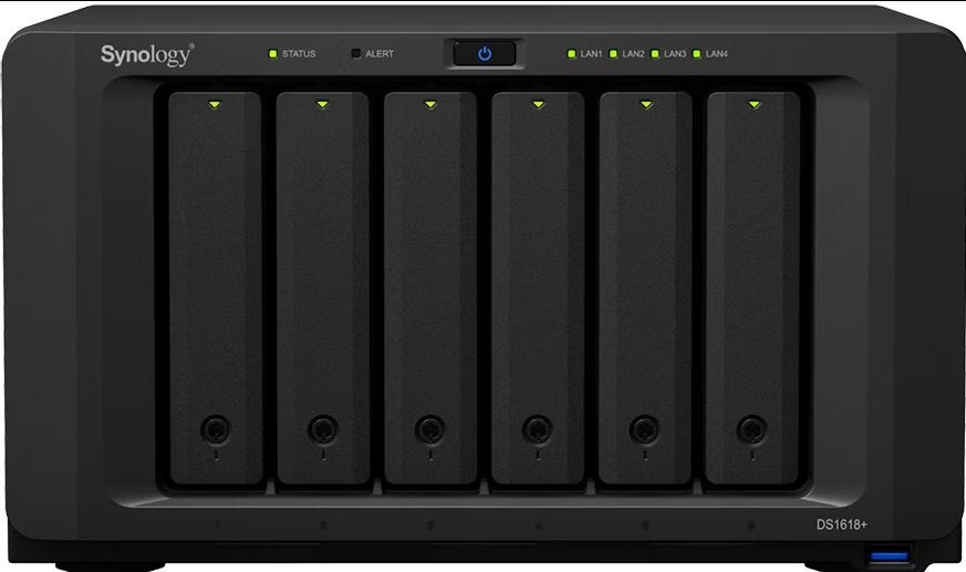 Synology DS1618+ NAS - 6-bay, Intel Atom C3538, 4GB RAM, Ophalen, Gebruikt