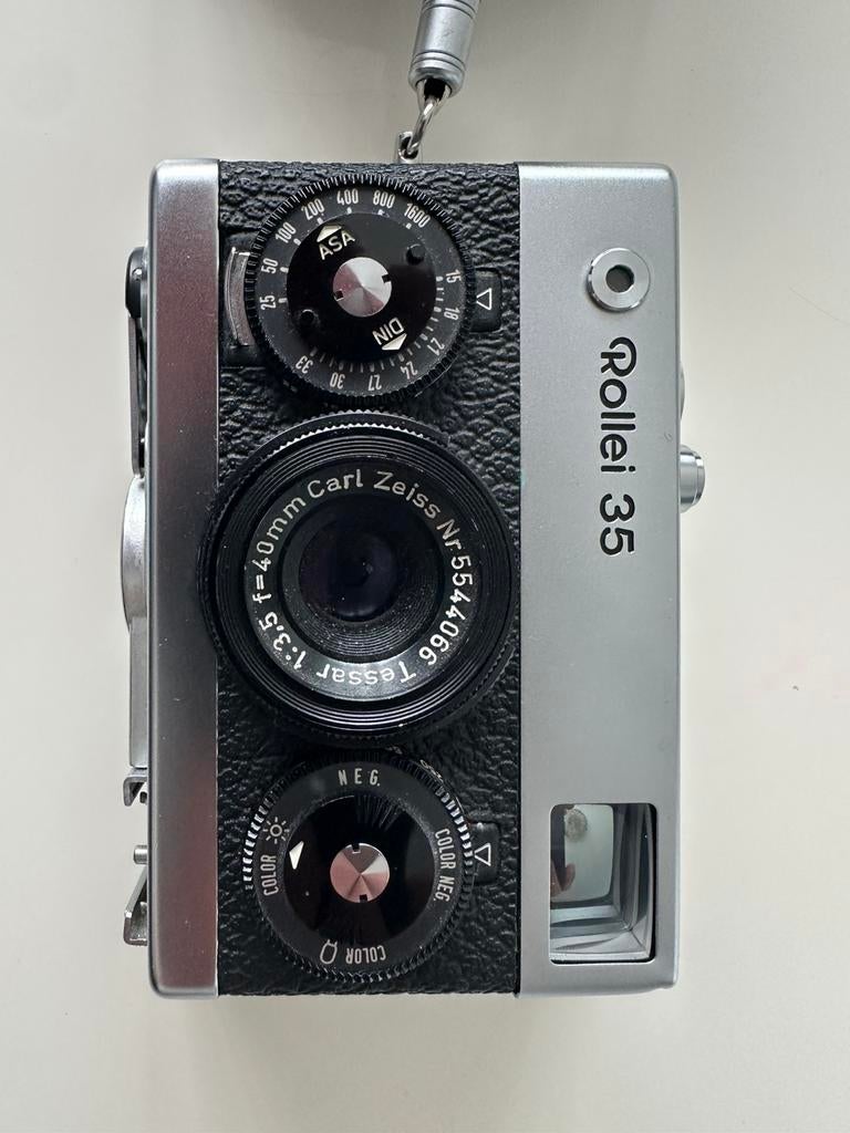 Rollei 35 Silver Tessar 40mm f3.5 35mm filmcamera, Ophalen of Verzenden, Zo goed als nieuw, Compact, Overige Merken