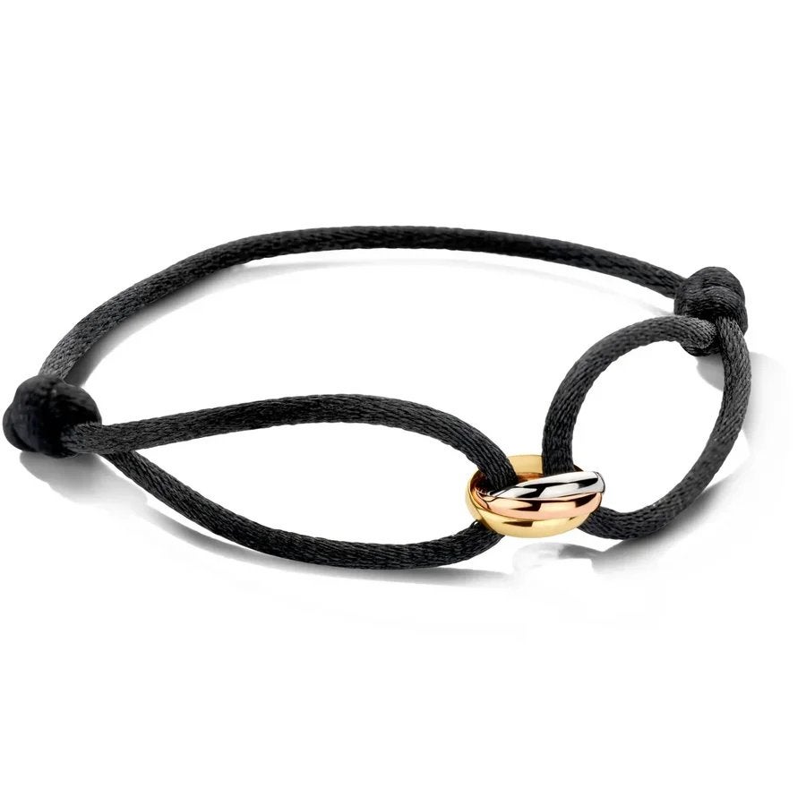 Cartier Armband Touwtje met Doos en Papieren, Ophalen of Verzenden, Nieuw, Zwart, Goud