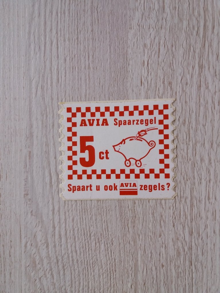 sticker AVIA Spaarzegel, Ophalen of Verzenden, Zo goed als nieuw, Bedrijf of Vereniging