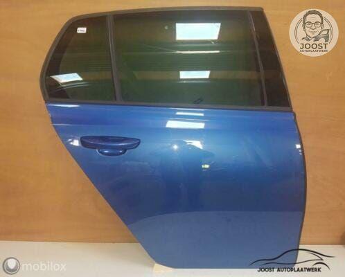 Deur rechtsachter Volkswagen Golf VI ('08-'13) Blauwmet., Auto-onderdelen, Gebruikt, -, -, Achter