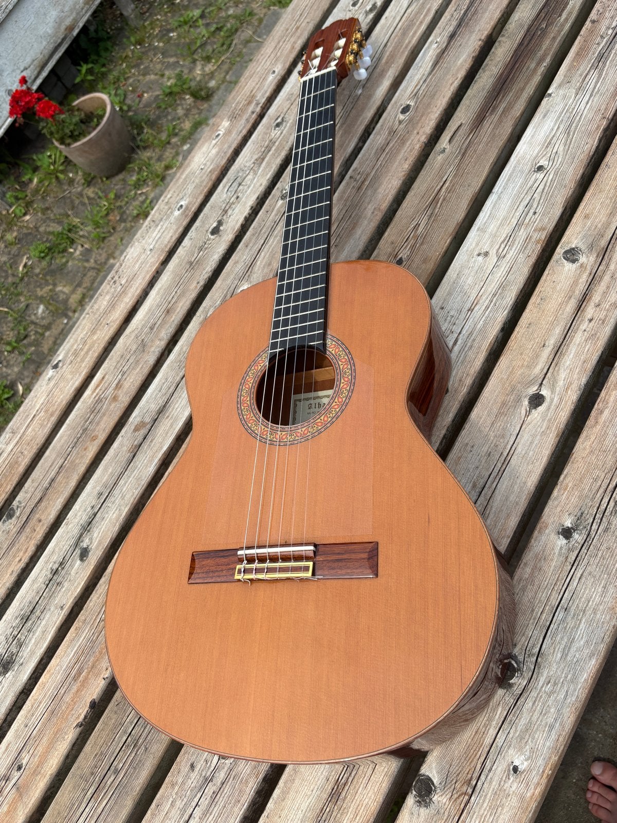Alhambra Spaanse Klassieke Gitaar - Model 4 P + Gitaarhoes, Ophalen, Gebruikt, Klassieke of Spaanse gitaar