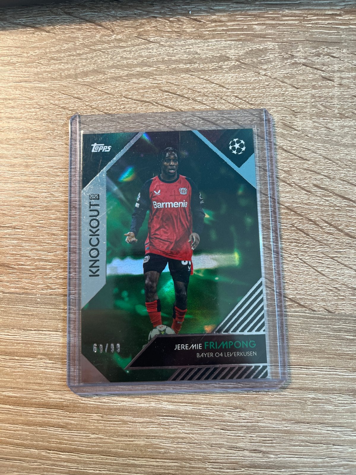 Jeremie Frimpong Topps Knockout 69/99 Bayer Leverkusen, Ophalen of Verzenden, Zo goed als nieuw, Buitenlandse clubs, Spelerskaart