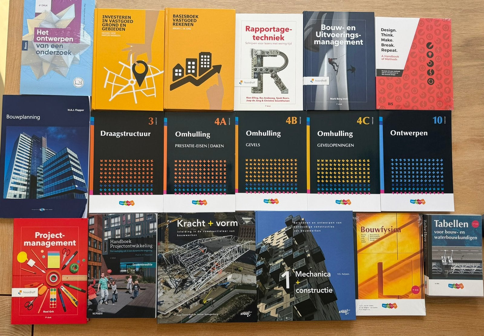 Complete studieboeken set Bouwkunde eerste jaar HBO, Boeken, Ophalen, Zo goed als nieuw
