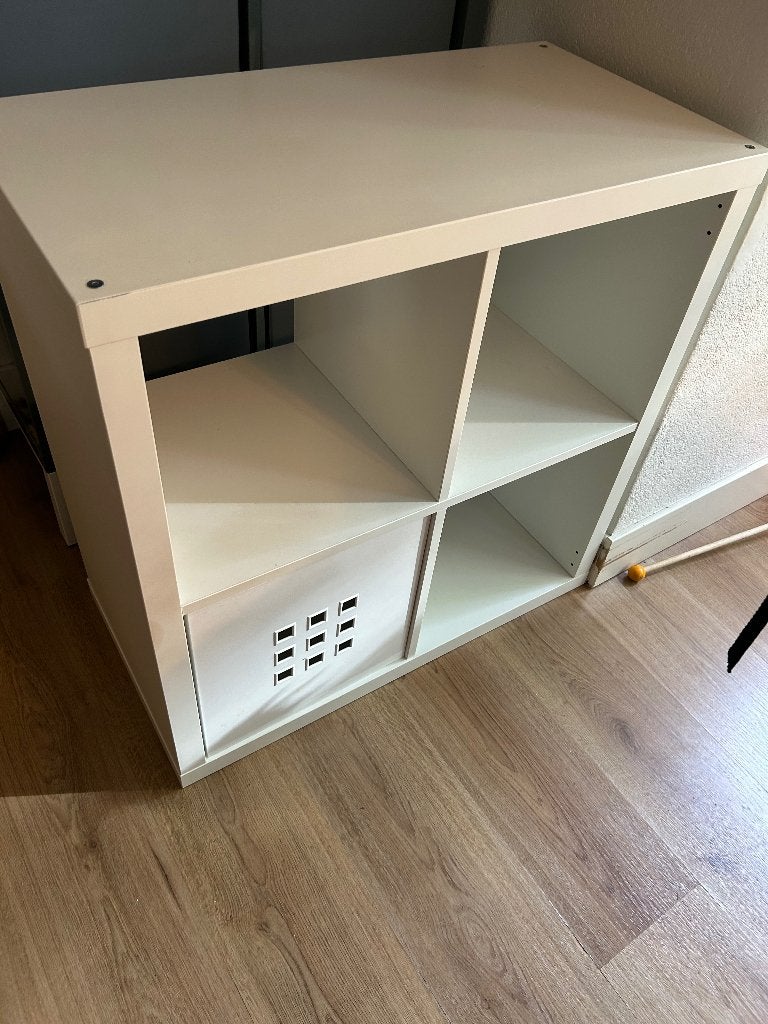 Witte Kallax 2x2 vakkenkast, Gebruikt, Minder dan 100 cm, 25 tot 50 cm, 50 tot 100 cm