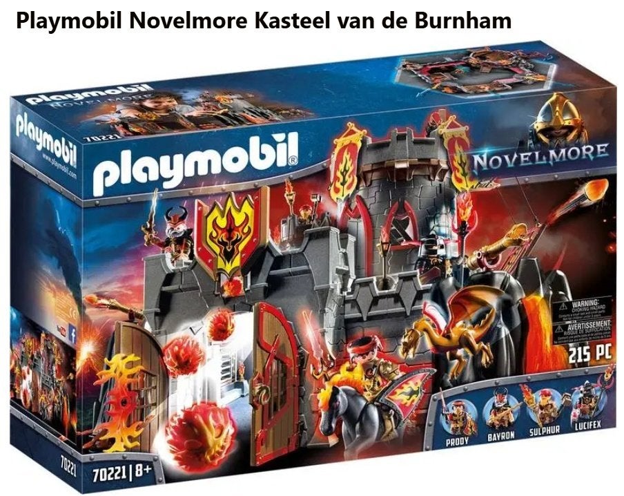 Playmobil Novelmore Vesting Vuurrots (#70221), Complete set, Fantasy, Ophalen of Verzenden, Zo goed als nieuw