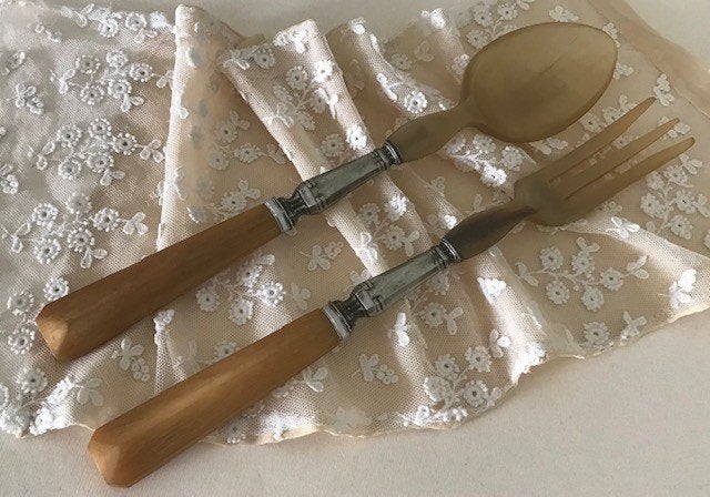 Antiek Frans benen slacouvert uit begin 1900