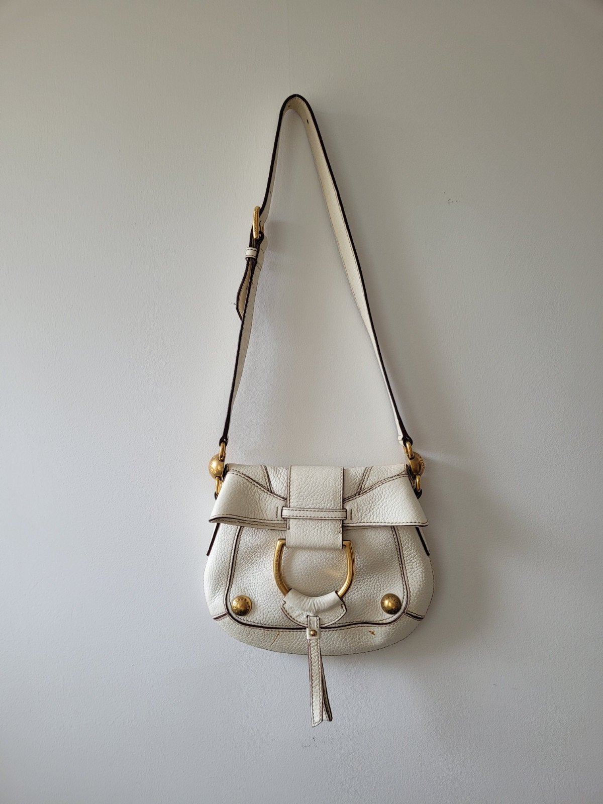 Dolce & Gabbana leren tas, Ophalen of Verzenden, Gebruikt, Wit, Schoudertasje