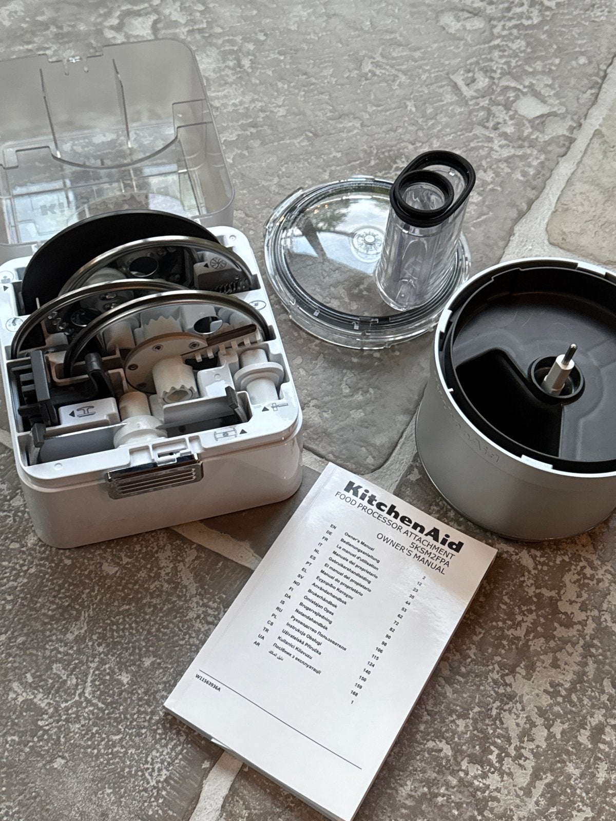 KitchenAid Foodprocessor 5KSM2FPA, Ophalen of Verzenden, Zo goed als nieuw, 2 tot 3 liter, Vaatwasserbestendig