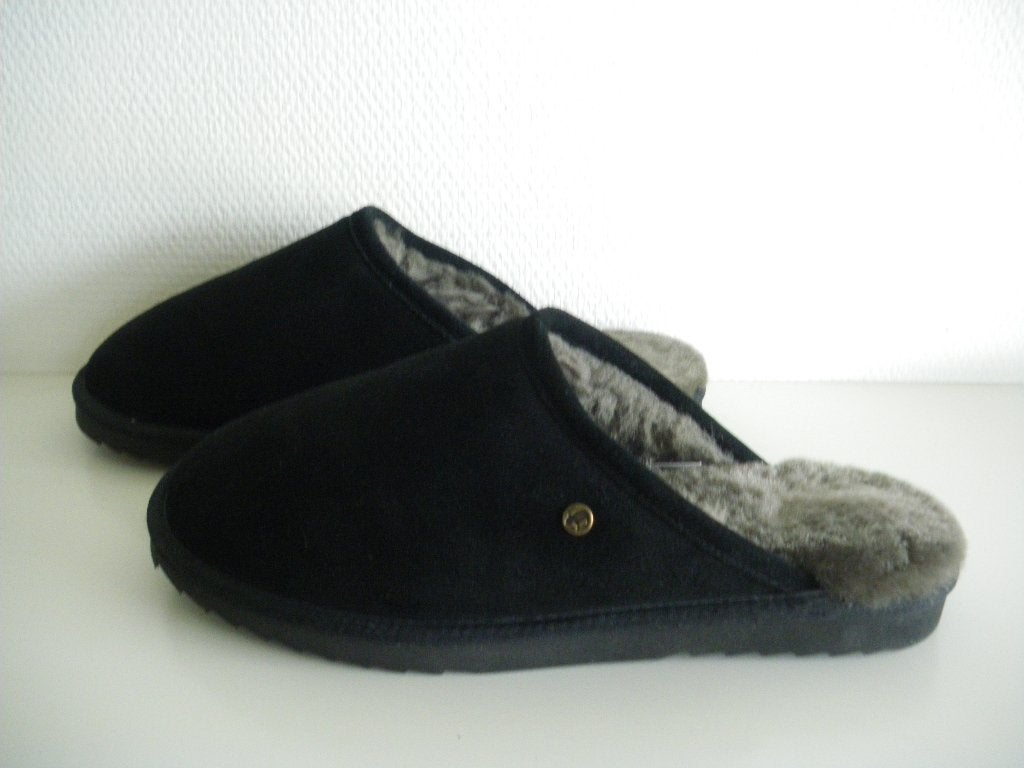 Warmbat pantoffels, Kleding | Dames, Zwart, Ophalen of Verzenden, Zo goed als nieuw, Pantoffels of Sloffen