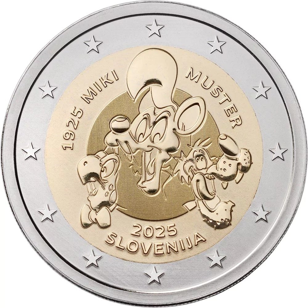 Speciale 2 Euro SLOVENIE 2025 “Geboortedag van Miki Muster”, Ophalen of Verzenden, Slovenië, 2 euro