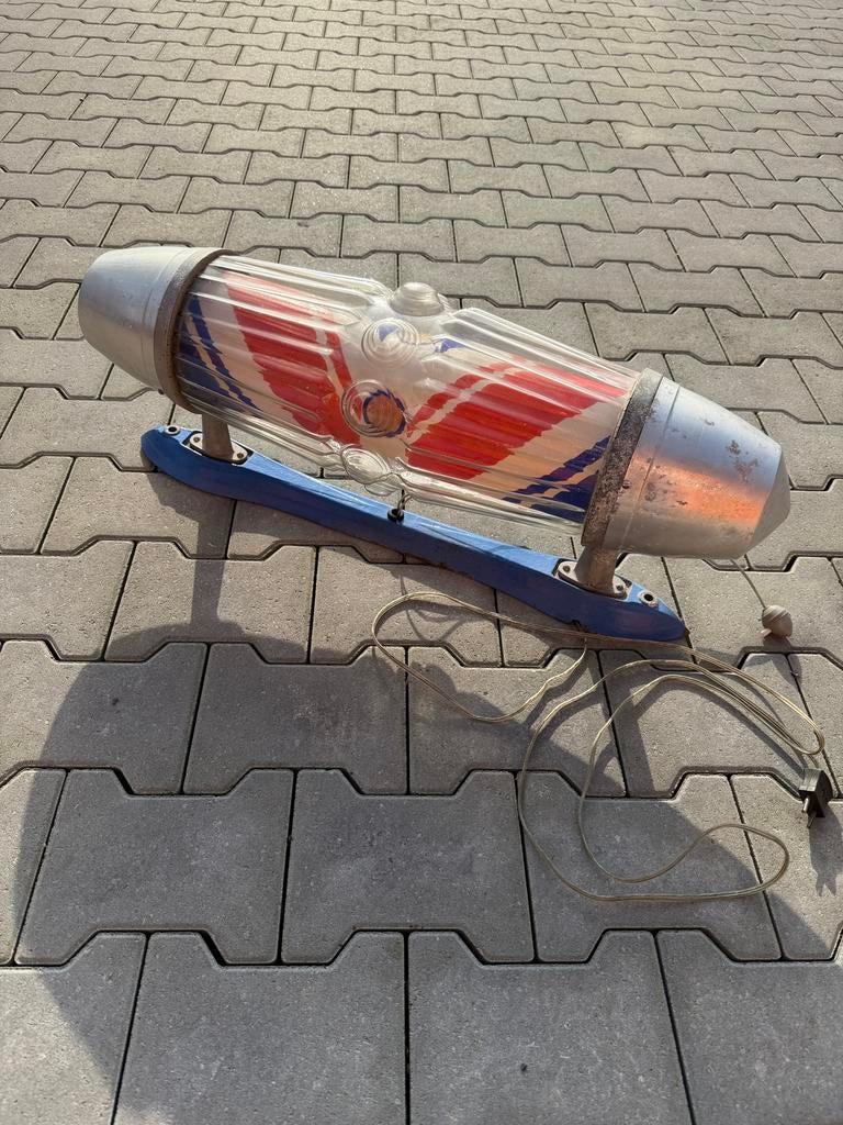 Authentieke Kapperslamp barberpole Barbershop lamp reclame, Ophalen of Verzenden, Gebruikt, Reclamebord
