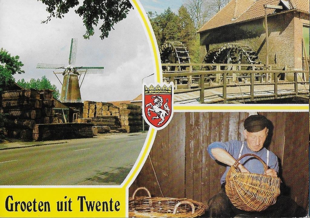 W11 Gelopen ansichtkaart groeten uit Twente, Ophalen of Verzenden, 1980 tot heden, Gelopen, Overijssel