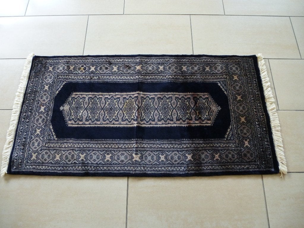 Prachtig handgeknoopt Oosters Bochara tapijt | topstaat!, 122 cm, 62 cm, Franjes/kwastjes, Ophalen of Verzenden
