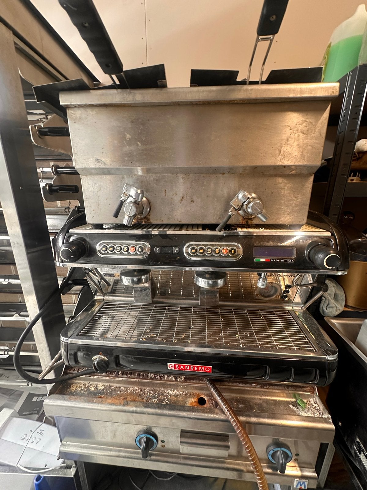 SanRemo Verona Espressomachine met aparte koffiemolen, Ophalen of Verzenden, Gebruikt, Koffie en Espresso