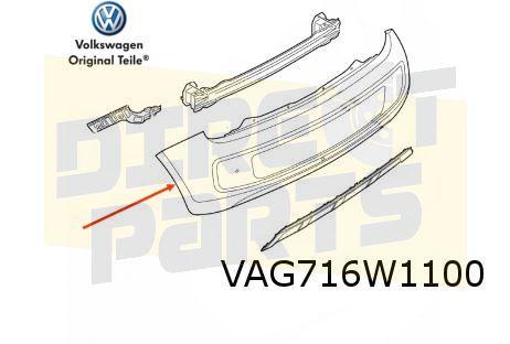 Volkswagen Up! (8/16-) achterbumper (+/- PDC) (GRU) Originee