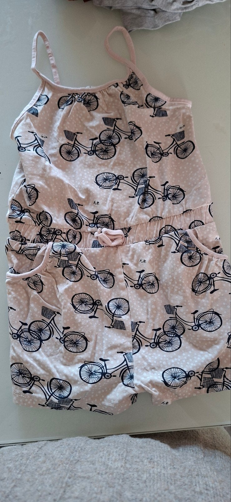 H&M Jumpsuit Meisje Maat 110/116 met Fietsjesprint, Kinderen en Baby's, Kinderkleding | Maat 110, Meisje, H&M, Ophalen of Verzenden