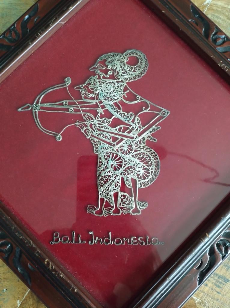 Kunstwerk van ECHT zilverdraad uit Bali, Ophalen of Verzenden