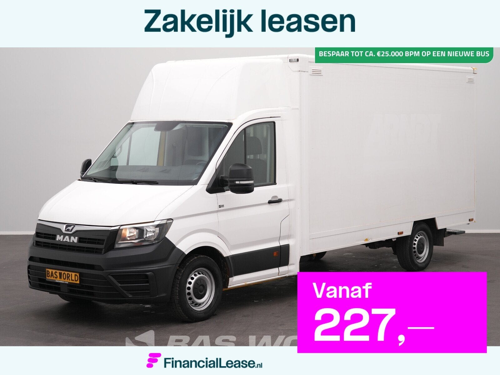 MAN TGE 3.100 433cm Bakwagen Achterdeuren Zijdeur Camera Eur, Stof, Gebruikt, Euro 6, 4 cilinders