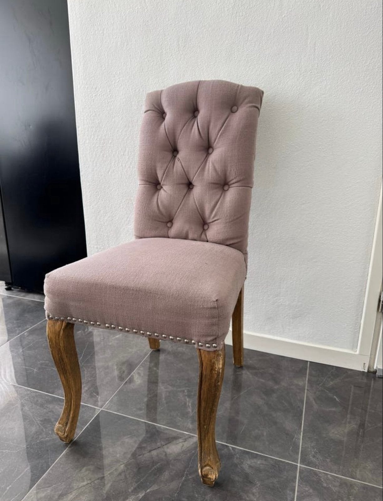 6x Elegante eetkamerstoel met ring en gecapitonneerde rug, Ophalen