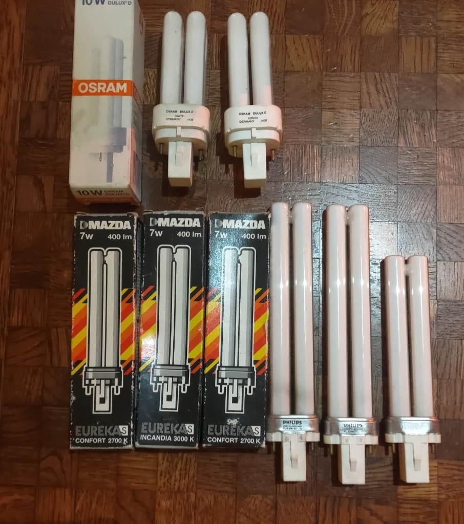 Set Spaarlampen G23 & G24, 30 tot 60 watt, Overige fittingen, Ophalen of Verzenden, Spaarlamp