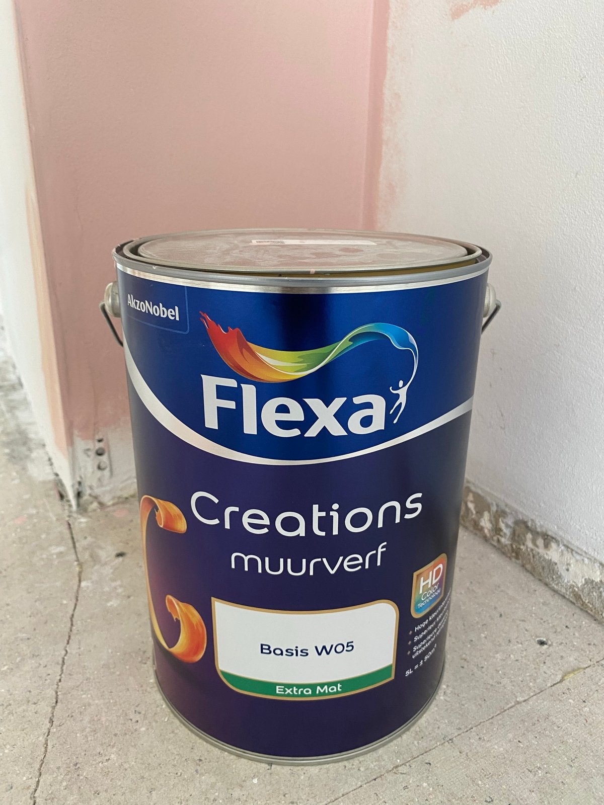 Flexa Creations muurverf Basis W05 Extra Mat 5L, Ophalen of Verzenden, Nieuw
