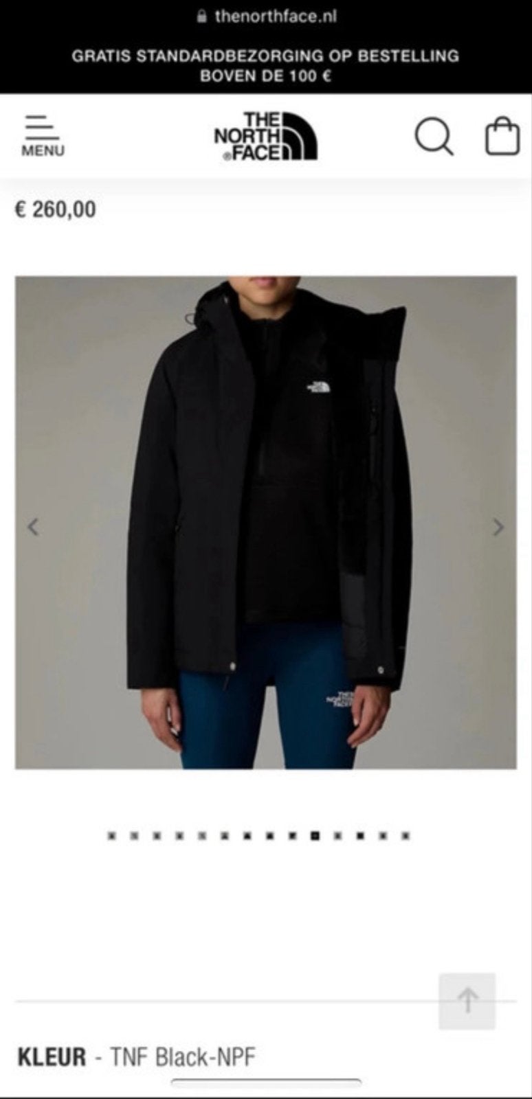 The North Face jas met zachte fleece voering - Maat S, Ophalen of Verzenden, Maat 36 (S), Zwart