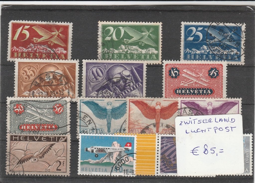 zwitserland- leuk partijtje luchtpostzegels, Postzegels en Munten, Postzegels | Europa | Zwitserland, Ophalen of Verzenden
