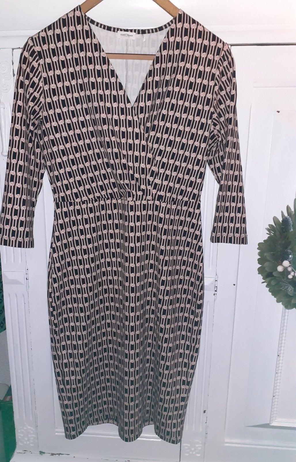 Gerry Weber katoenen jurk met print, Maat 38/40 (M), Zwart, Ophalen of Verzenden, Zo goed als nieuw
