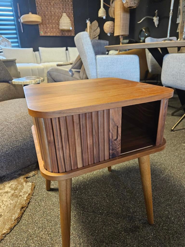 Nacht kastje,  bijzettafeltje retro roldeur barbier, Ophalen of Verzenden