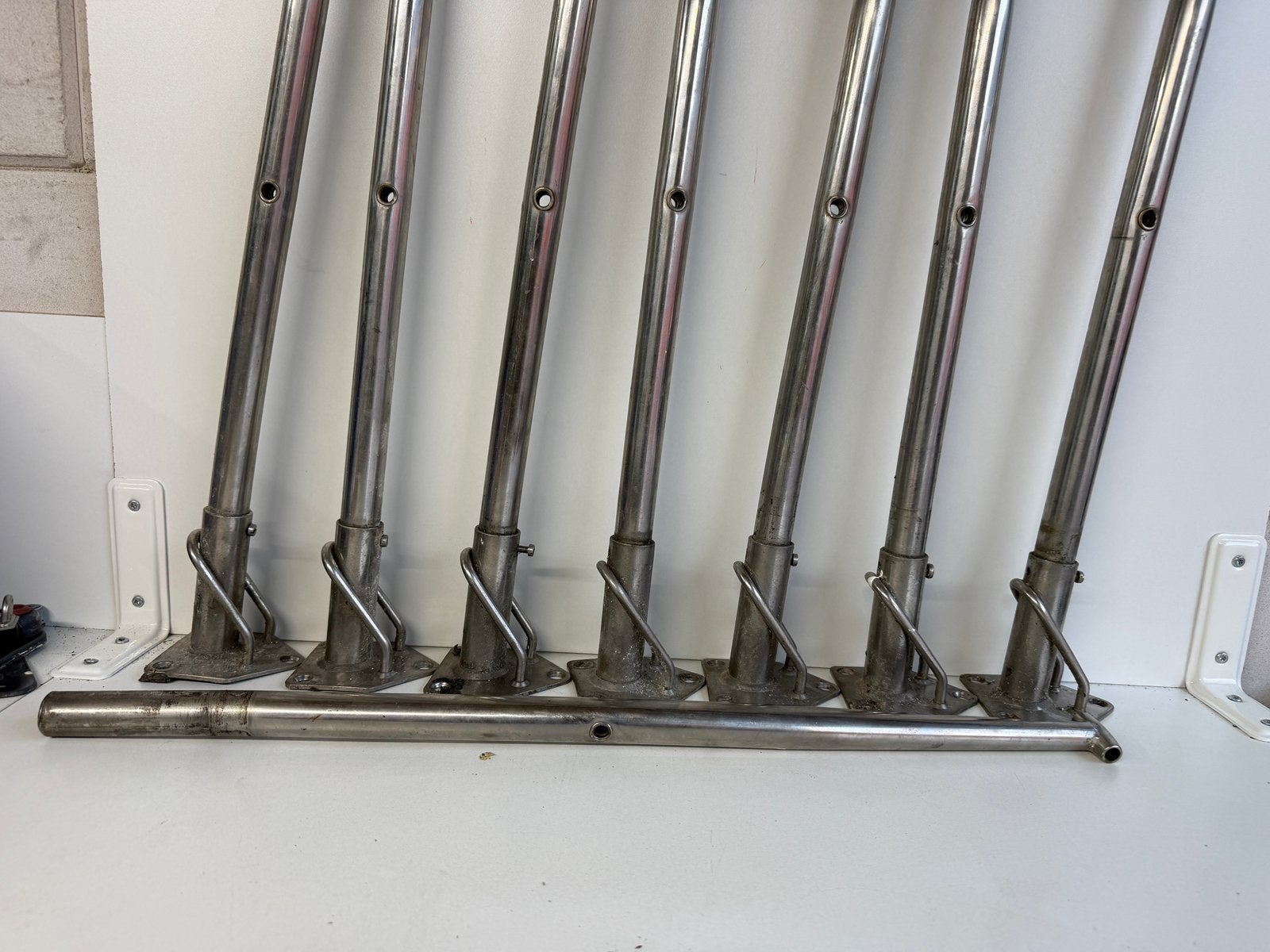 8 x scepter met scepterpot 61 cm, Ophalen of Verzenden, Gebruikt, Overige typen
