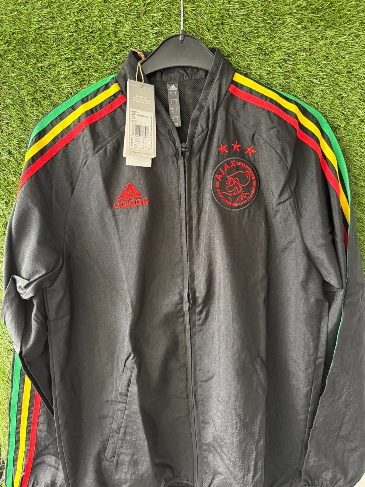 Adidas Ajax Icon Woven Jack Zwart Rasta Maat S, Ophalen of Verzenden, Nieuw