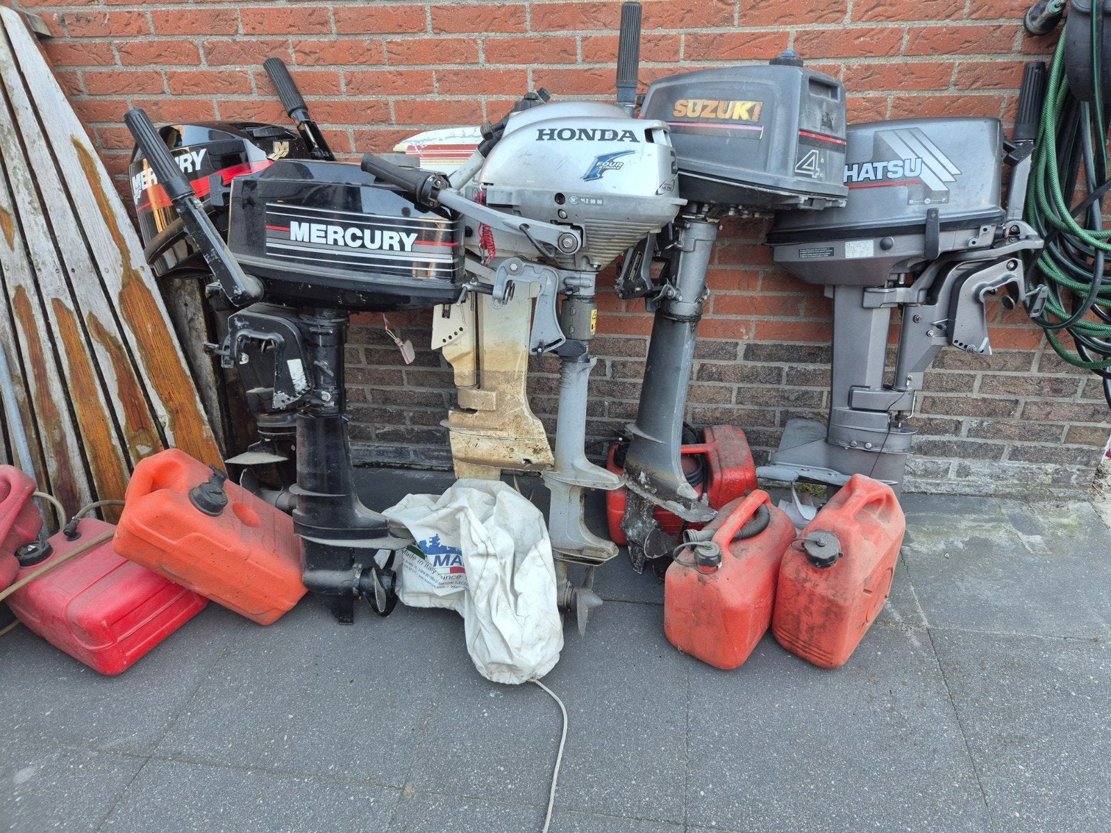 partij buitenboordmotoren, Ophalen, Gebruikt, 5 tot 10 pk, Buitenboordmotor