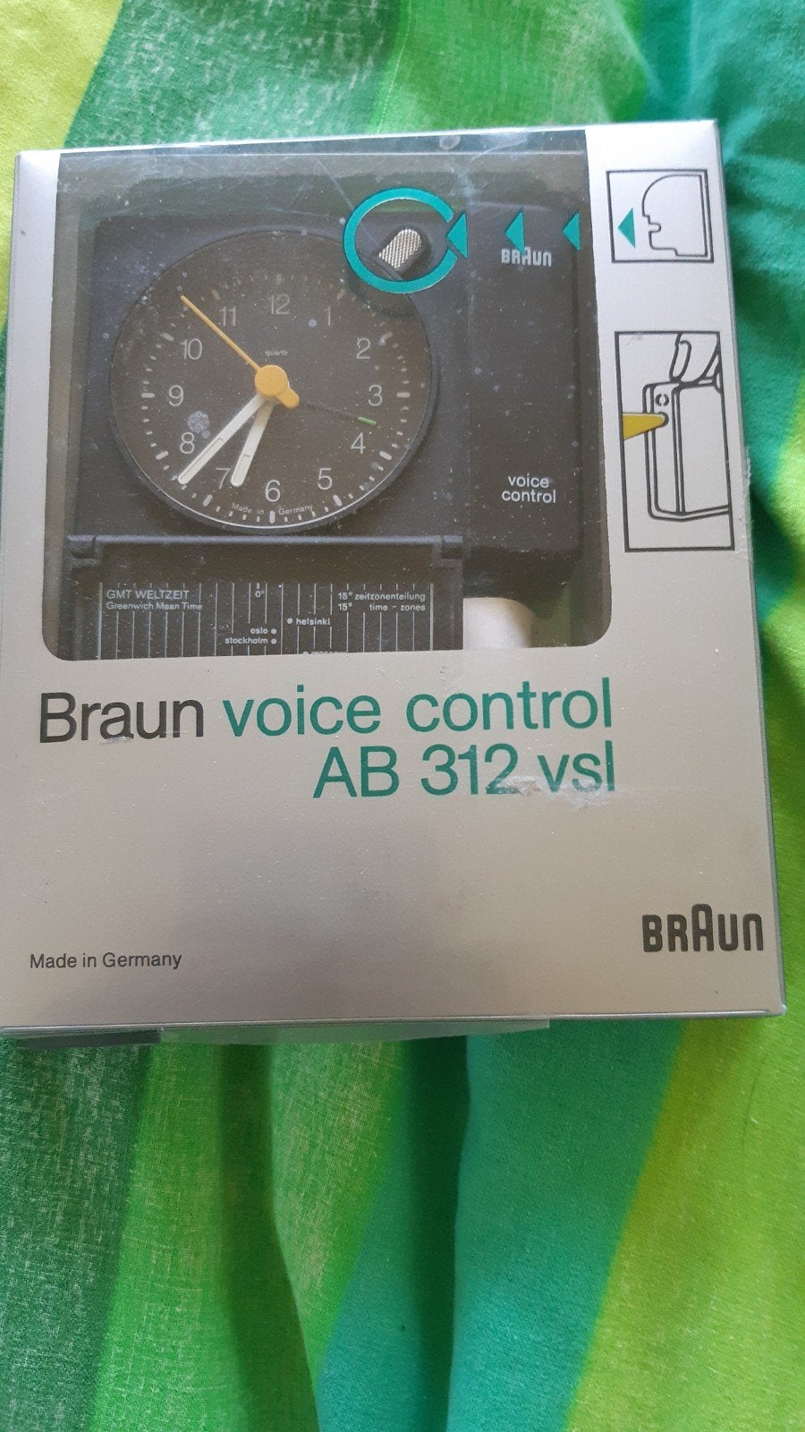 Braun Voice Control Wekker AB 312 vsl - Nieuw in doos, Ophalen of Verzenden, Nieuw, Analoog, Wekker of Tafelklok