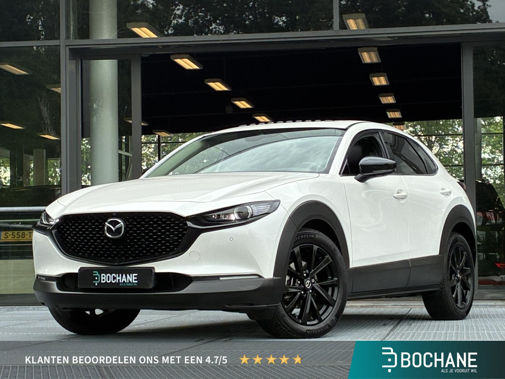 Mazda CX-30 2.0 e-SkyActiv-X M Hybrid Luxury 186PK | Navigat, 1998 cc, Gebruikt, Wit, 600 kg