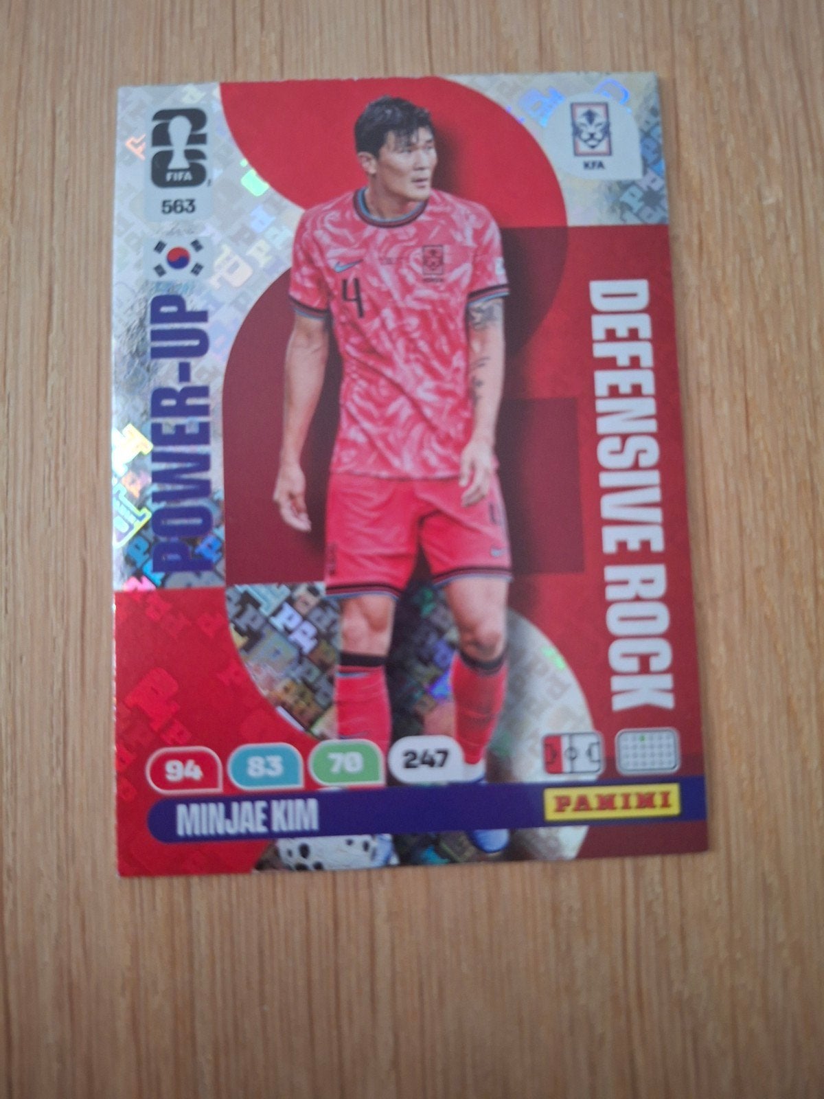 Panini FIFA 365 Adrenalyn XL 2023 Minjae Kim Power-Up, Ophalen of Verzenden, Zo goed als nieuw, Buitenlandse clubs, Spelerskaart