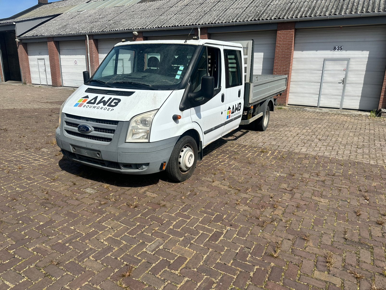 Ford transit 2.2 tdci DC E5 pickup open laadbak airco, Euro 5, Bedrijf, Ford, Te koop