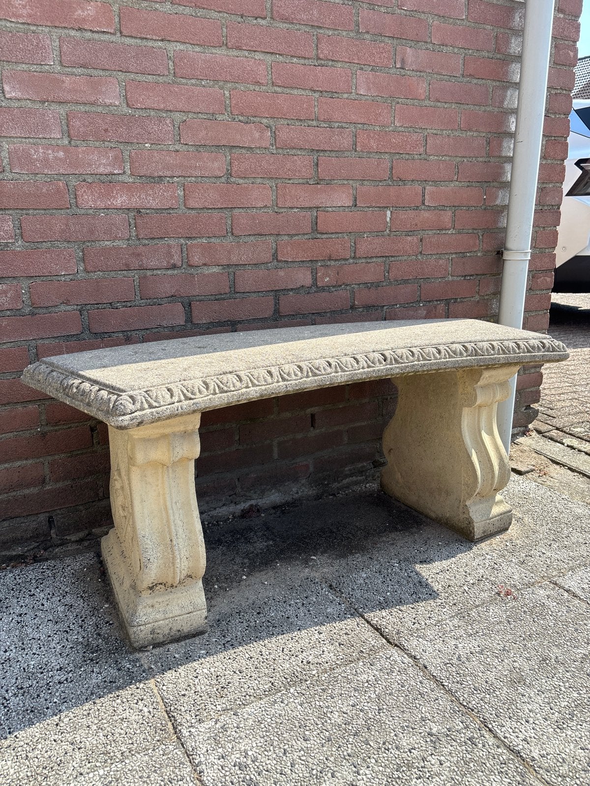 Decoratieve tuinbank van steen, Ophalen, Gebruikt, Overige materialen