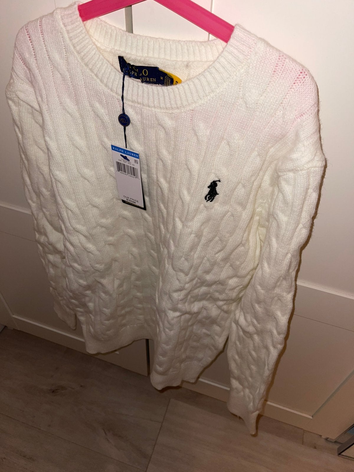 Ralph Lauren Trui (Wit) M, Ophalen of Verzenden, Zo goed als nieuw, Maat 48/50 (M), Wit