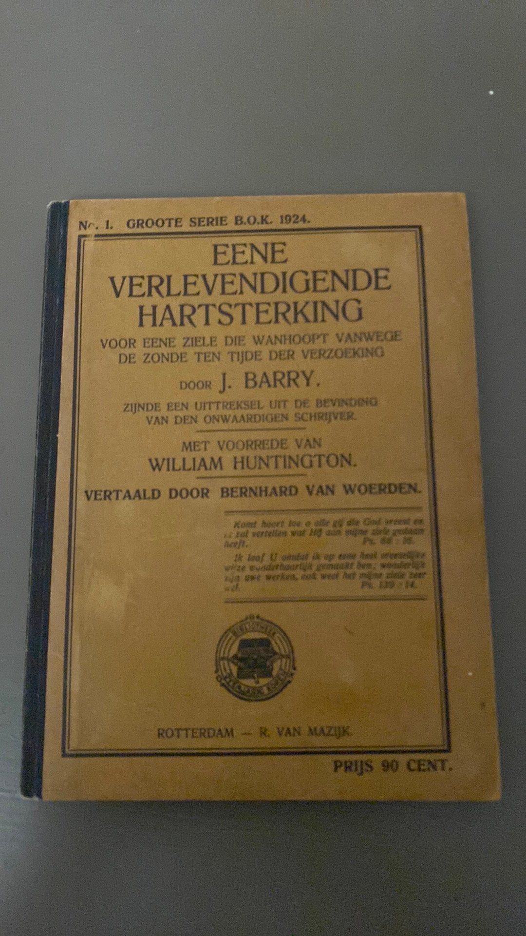 William Huntington - Een verlevendigende Hartsterking, Boeken, Ophalen of Verzenden, Gelezen
